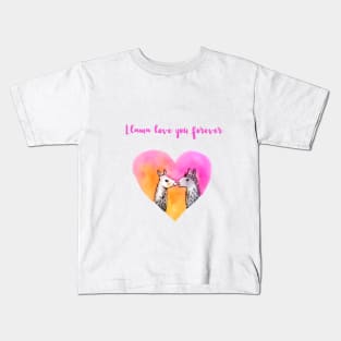 Llama love you forever Kids T-Shirt